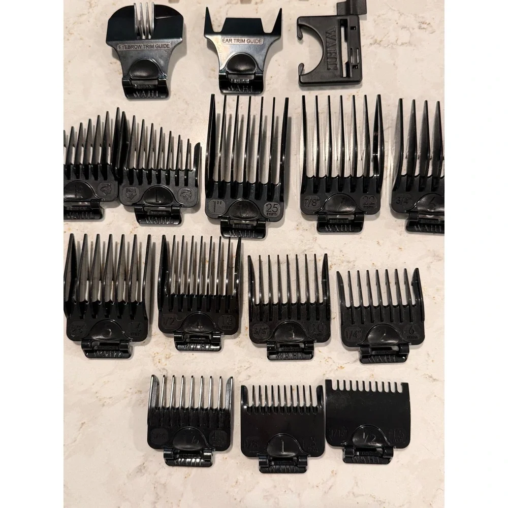Wahl Beard Trimmer 79467‎ Clipper Guard Set 16pc Attachment Combs Trim Guides